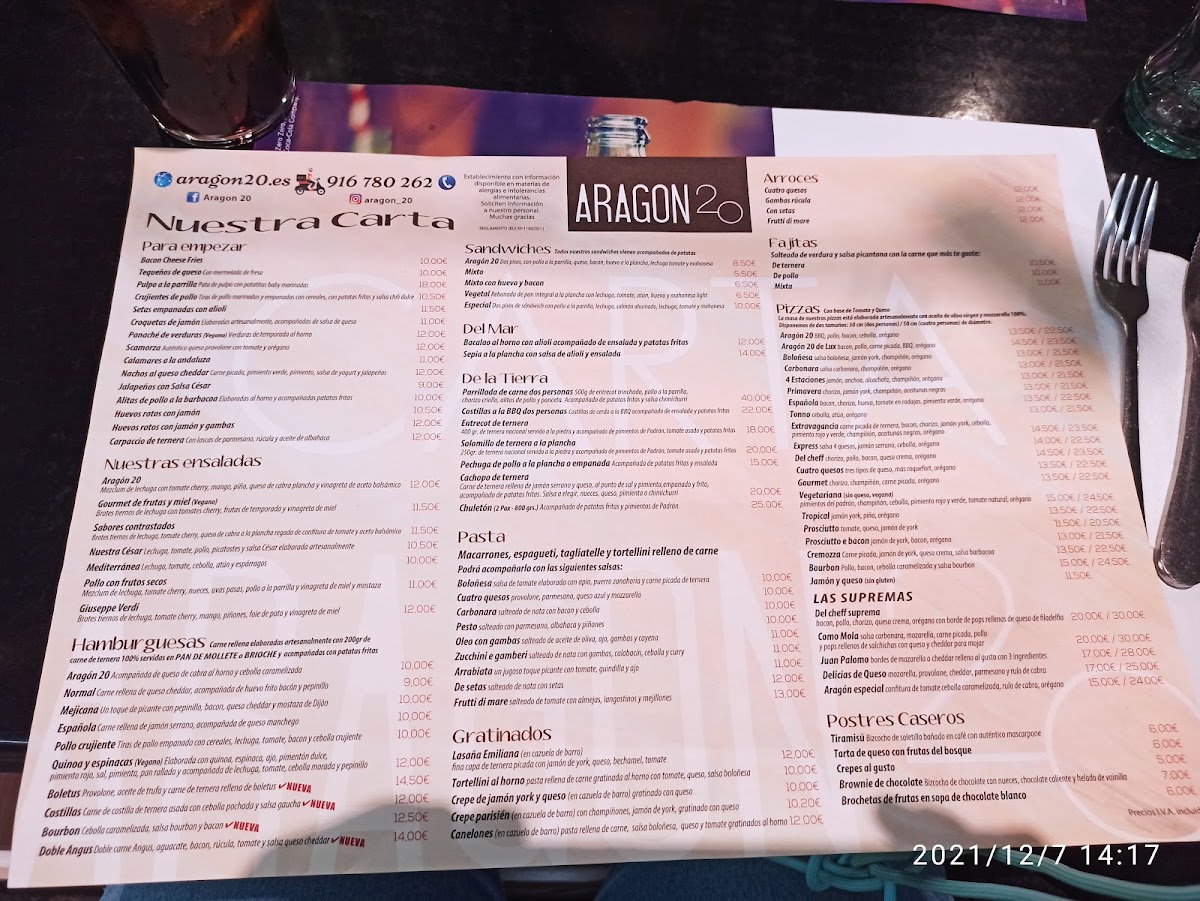 Menu Aragón 20-10