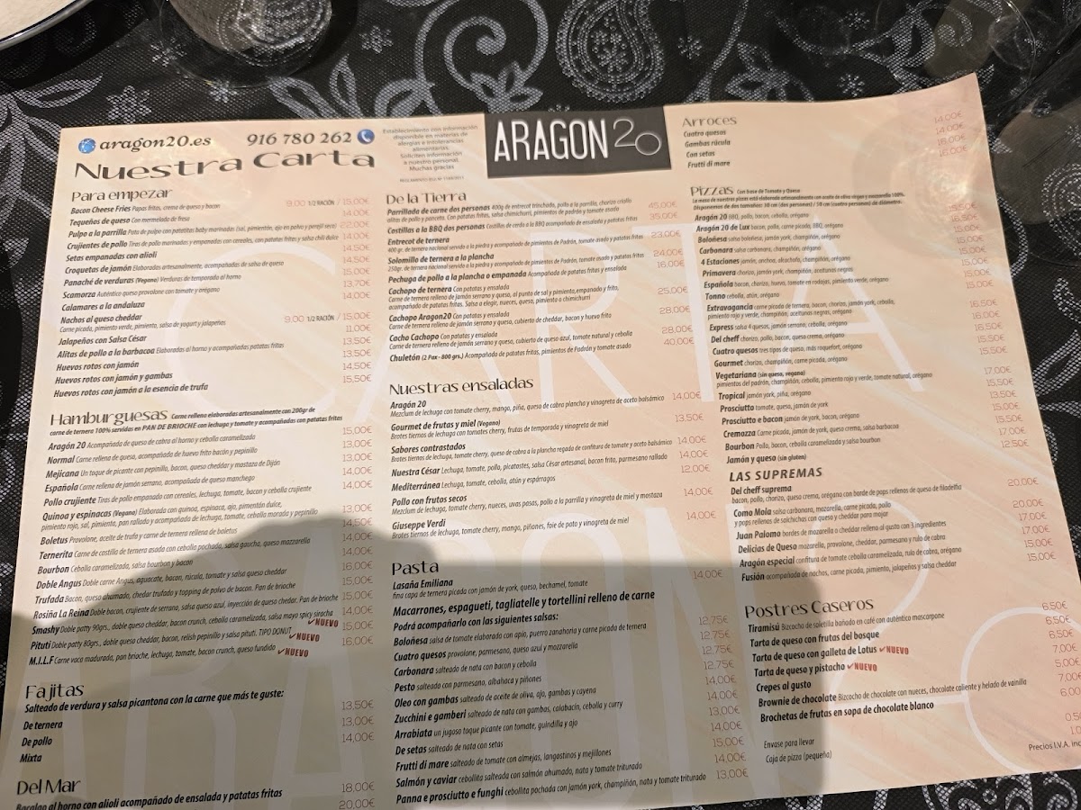 Menu Aragón 20-7