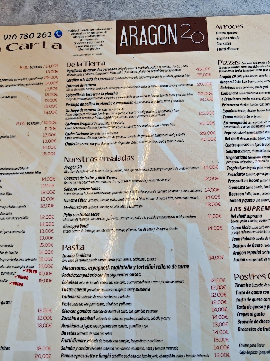 Menu Aragón 20-9